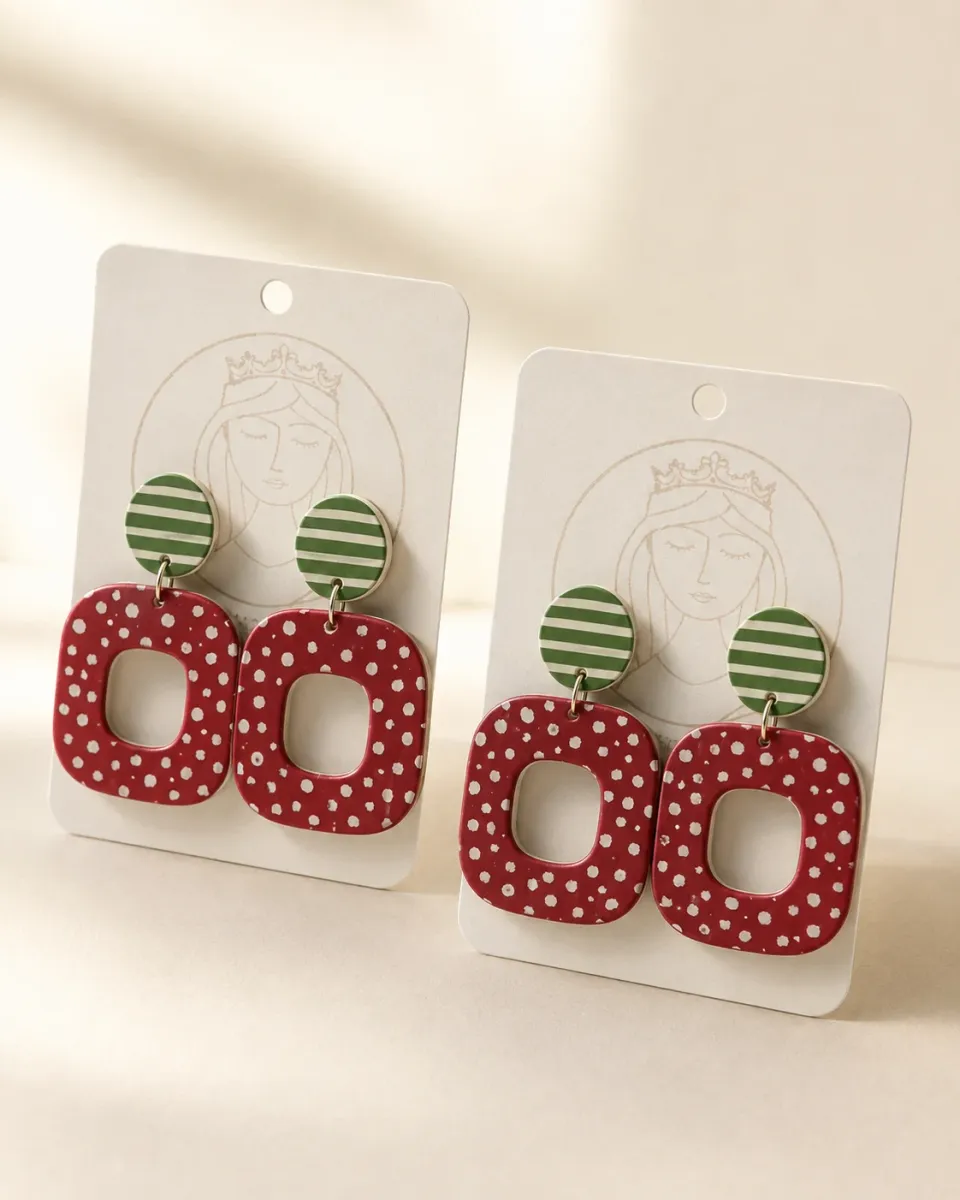 Berry Window Earrings