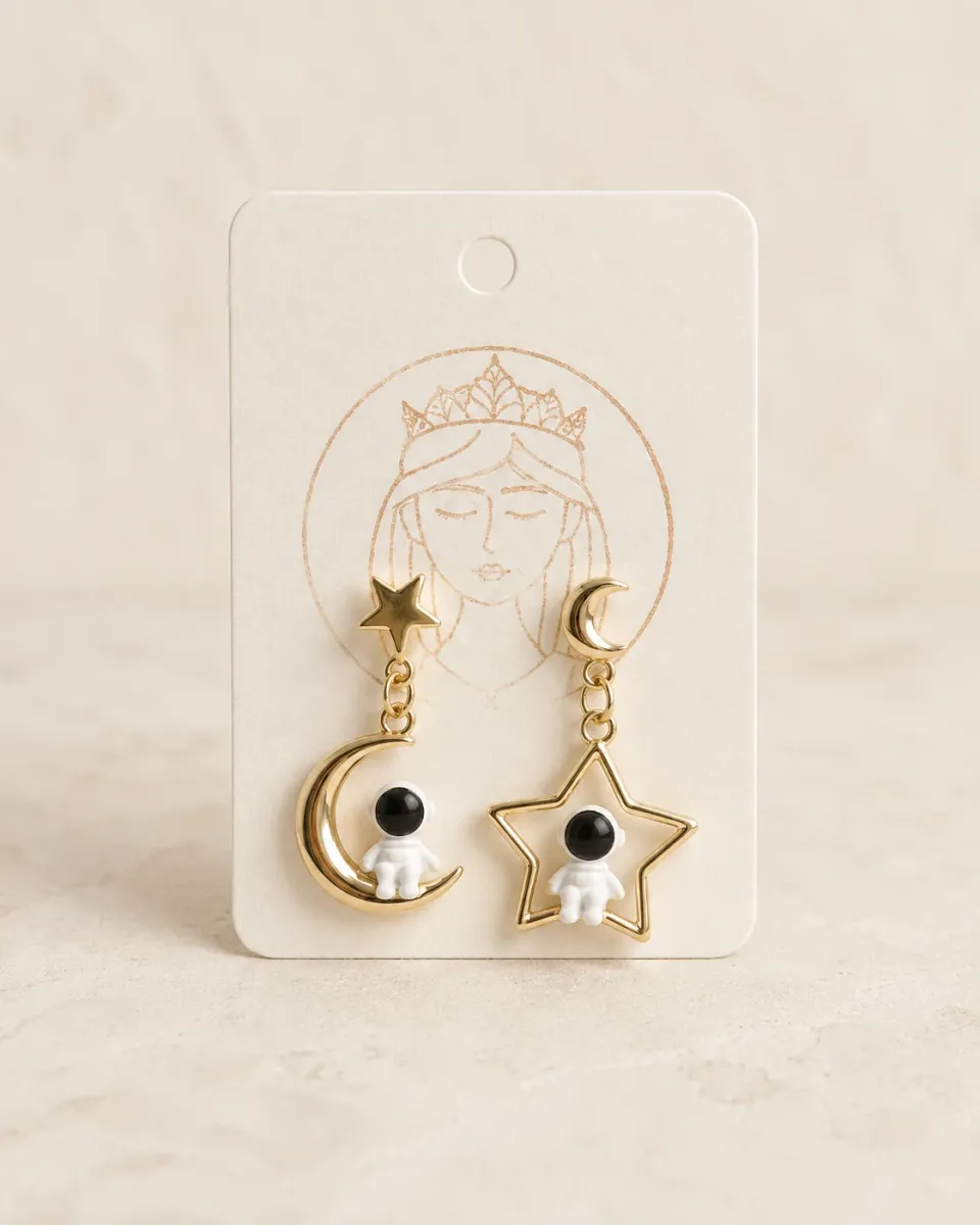 Moonwalk Astronaut Earrings