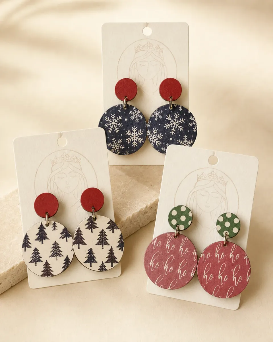 Aretes circulares festivos